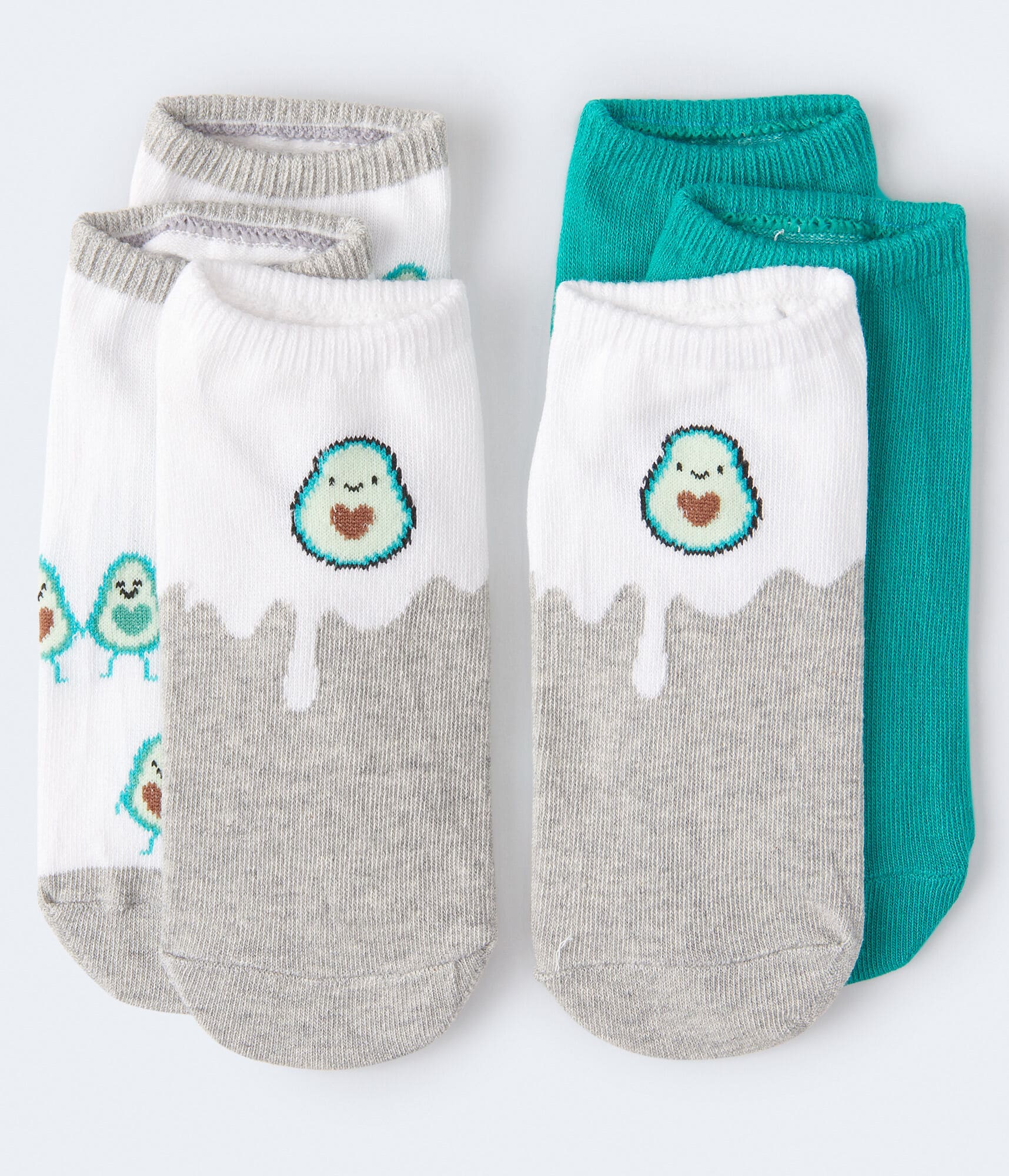 Avocado Heart Ankle Sock 3-Pack
