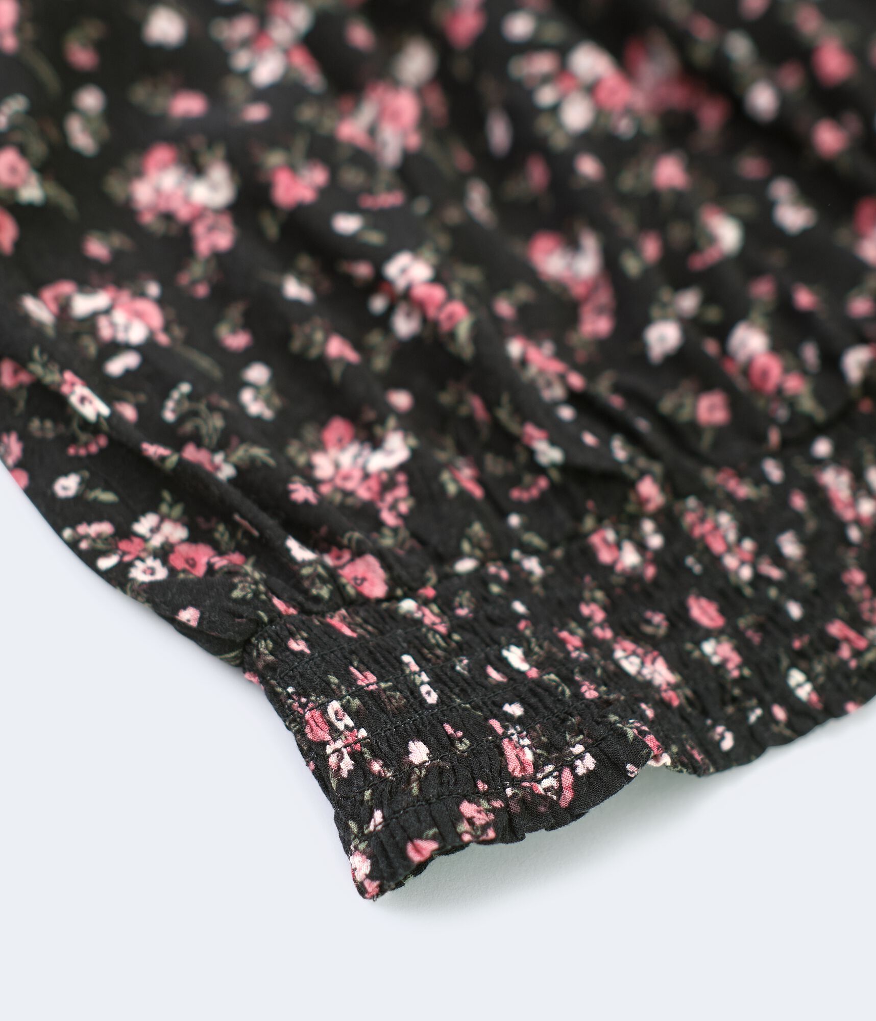 Long Sleeve Floral Off-The-Shoulder Crop Top***