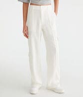 Linen Wide Leg Cargo Pants