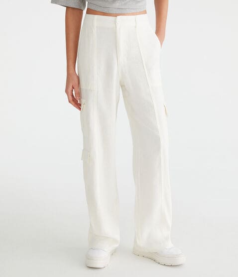 Linen Wide Leg Cargo Pants Linen Wide Leg Cargo Pants