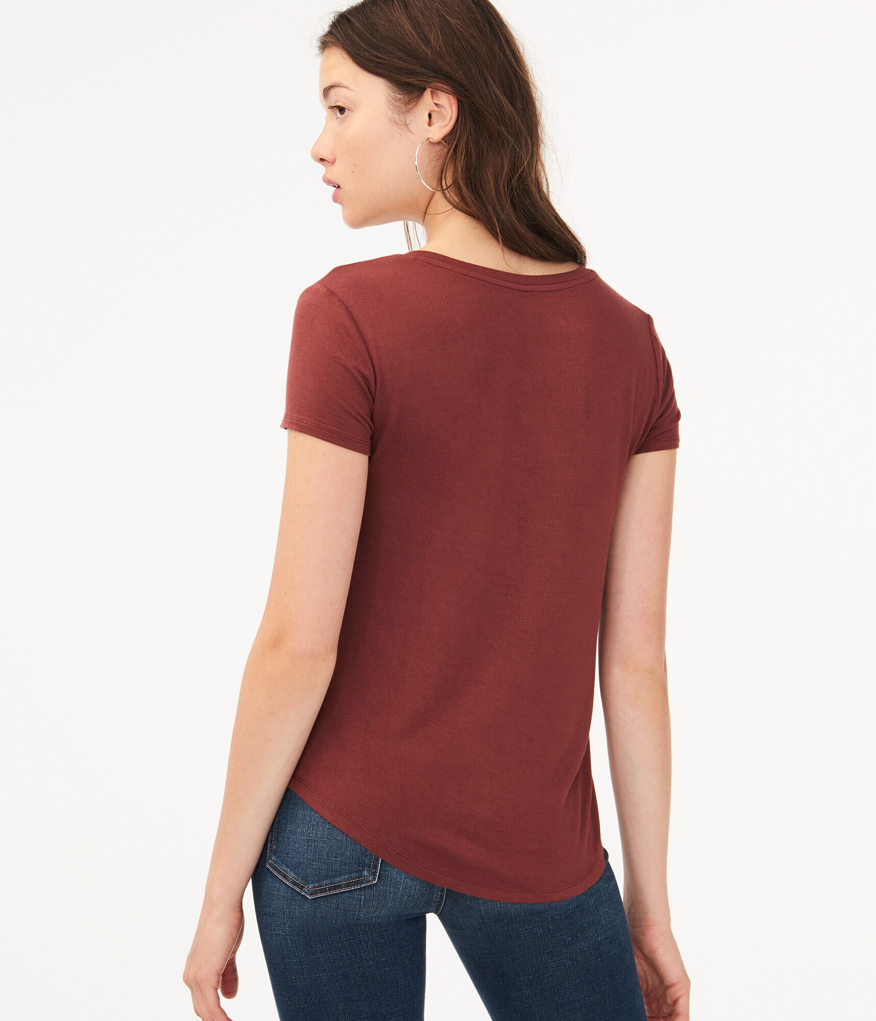 Solid V-Neck Tee