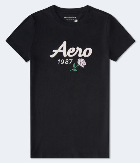 Aero Rose Appliqué Graphic Tee Aero Rose Appliqué Graphic Tee