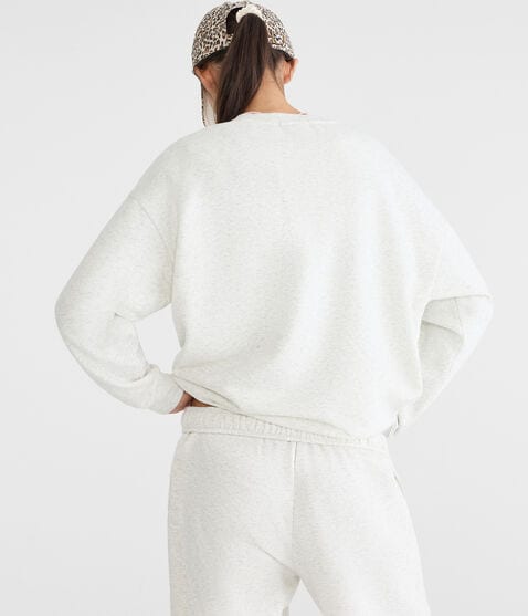 Cloud Soft Lace Bow Oversized Crew Sweatshirt Cloud Soft Lace Bow Oversized Crew Sweatshirt