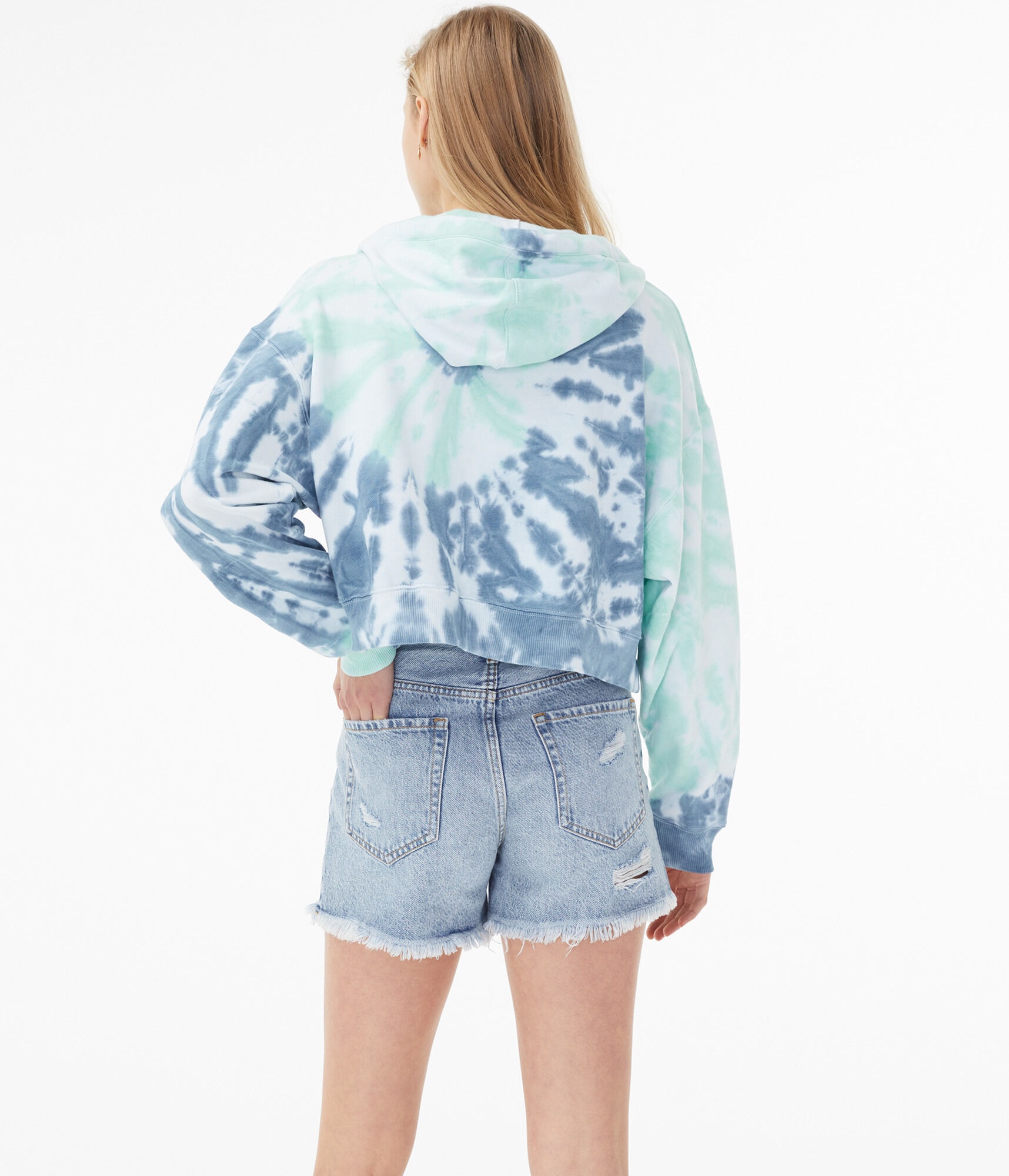 Slouchy Tie-Dye Full-Zip Hoodie