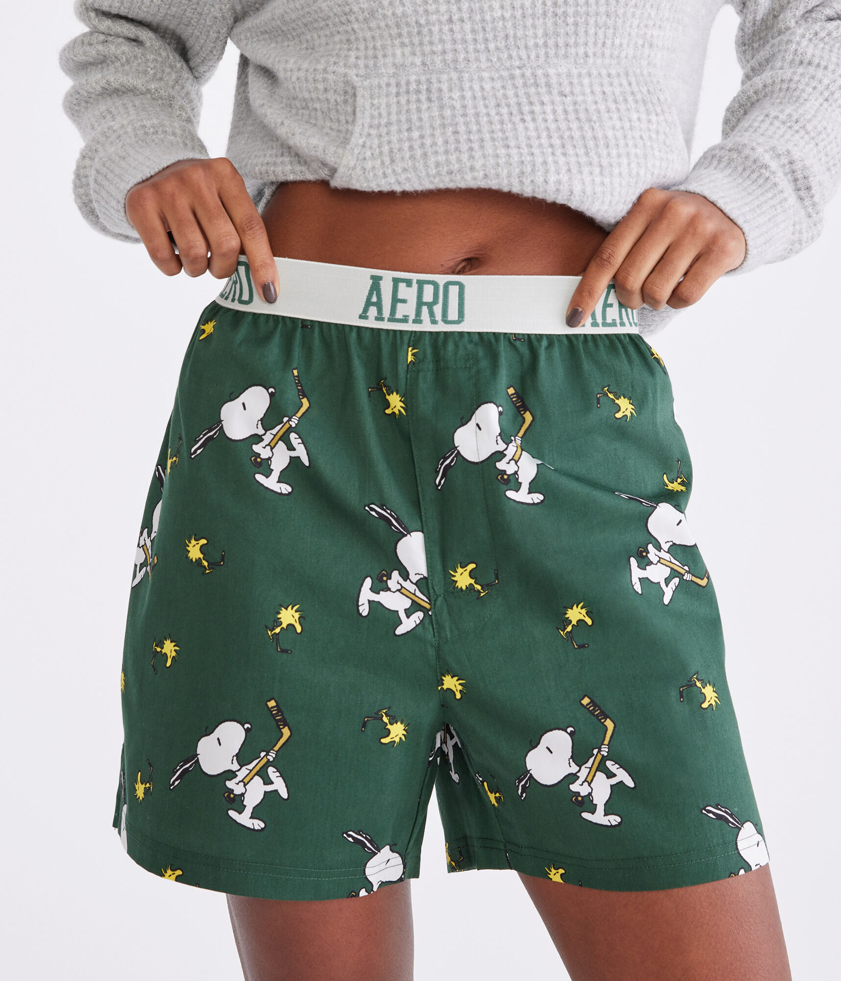 Peanuts&reg; | A&eacute;ropostale Snoopy Hockey Woven Boxers