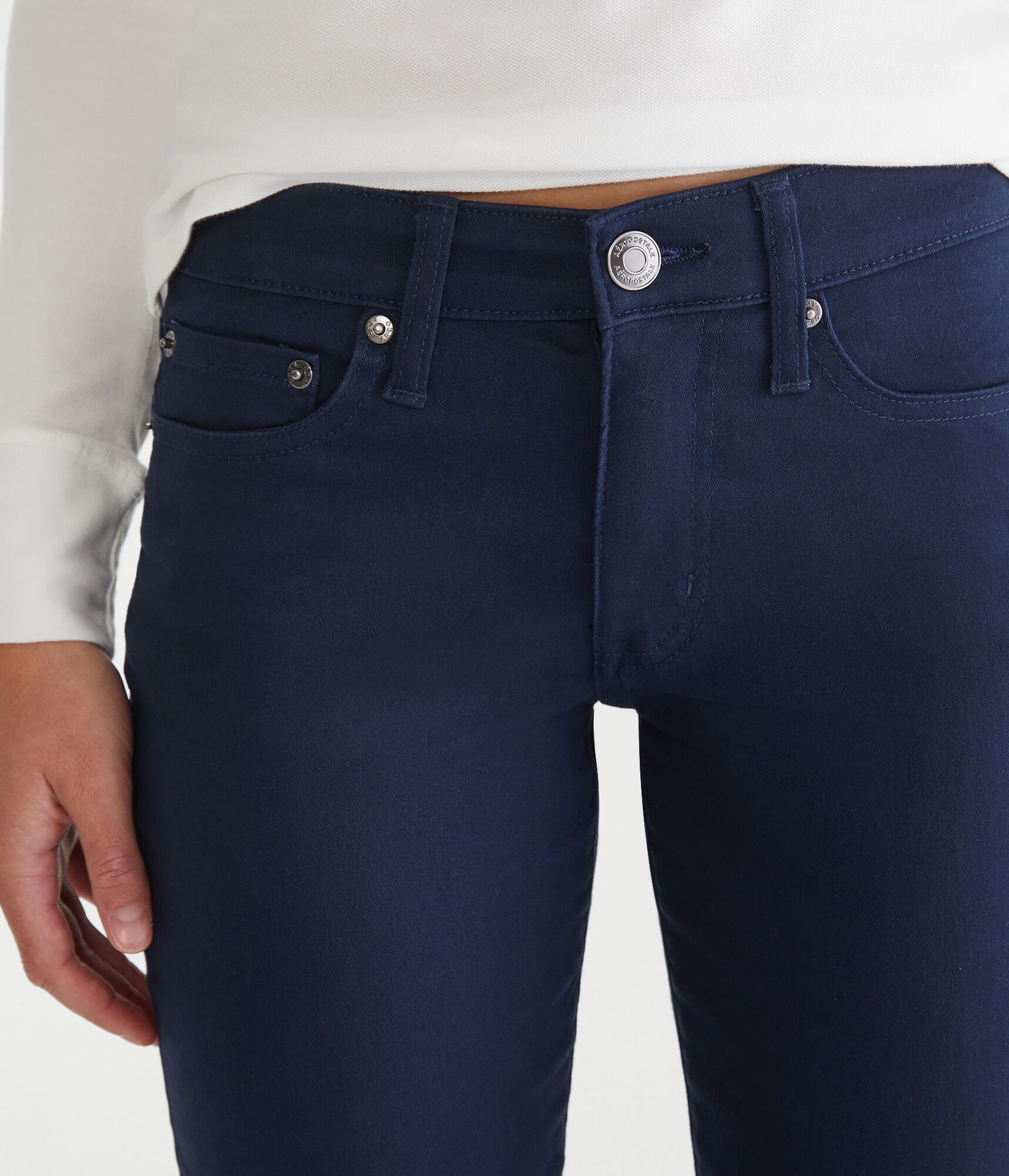 Seriously Stretchy Mid-Rise Straight Uniform Pants