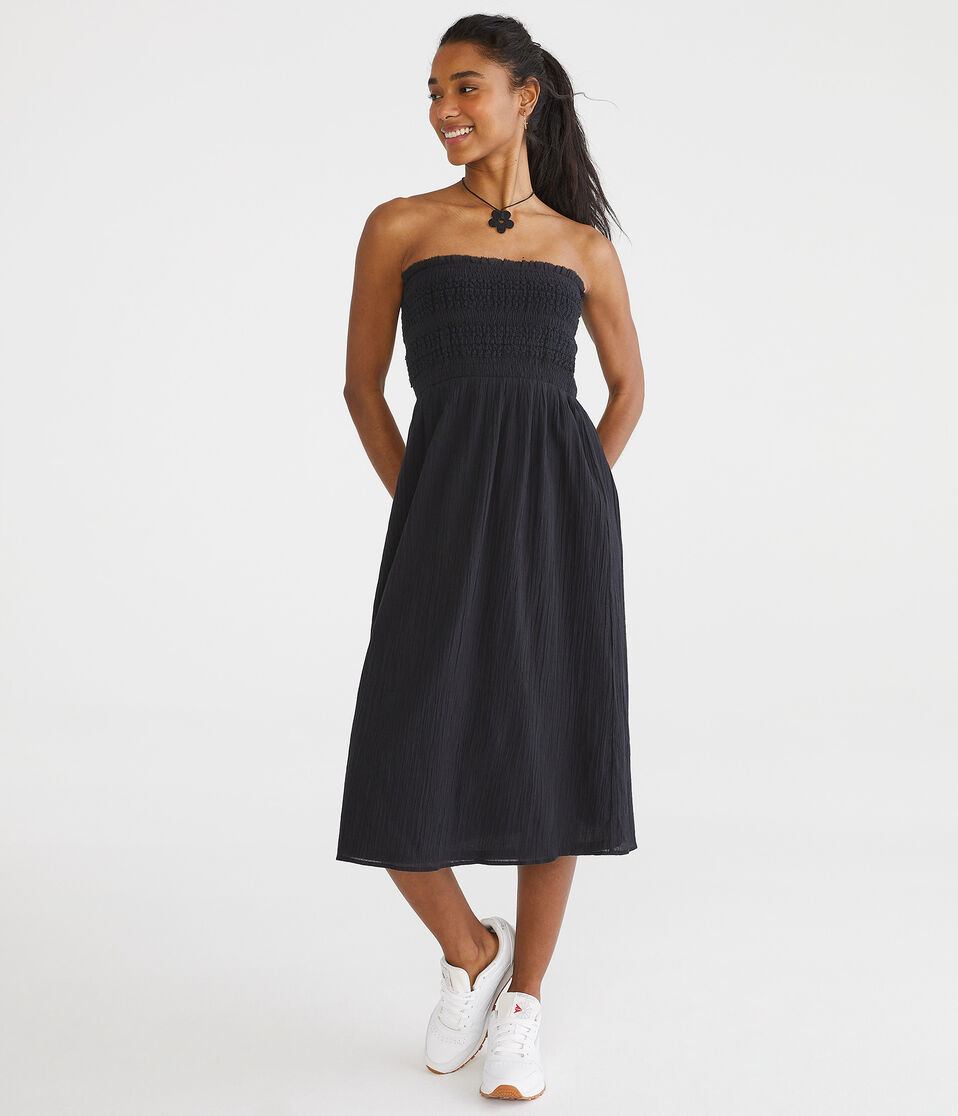 Solid Strapless Convertible Dress
