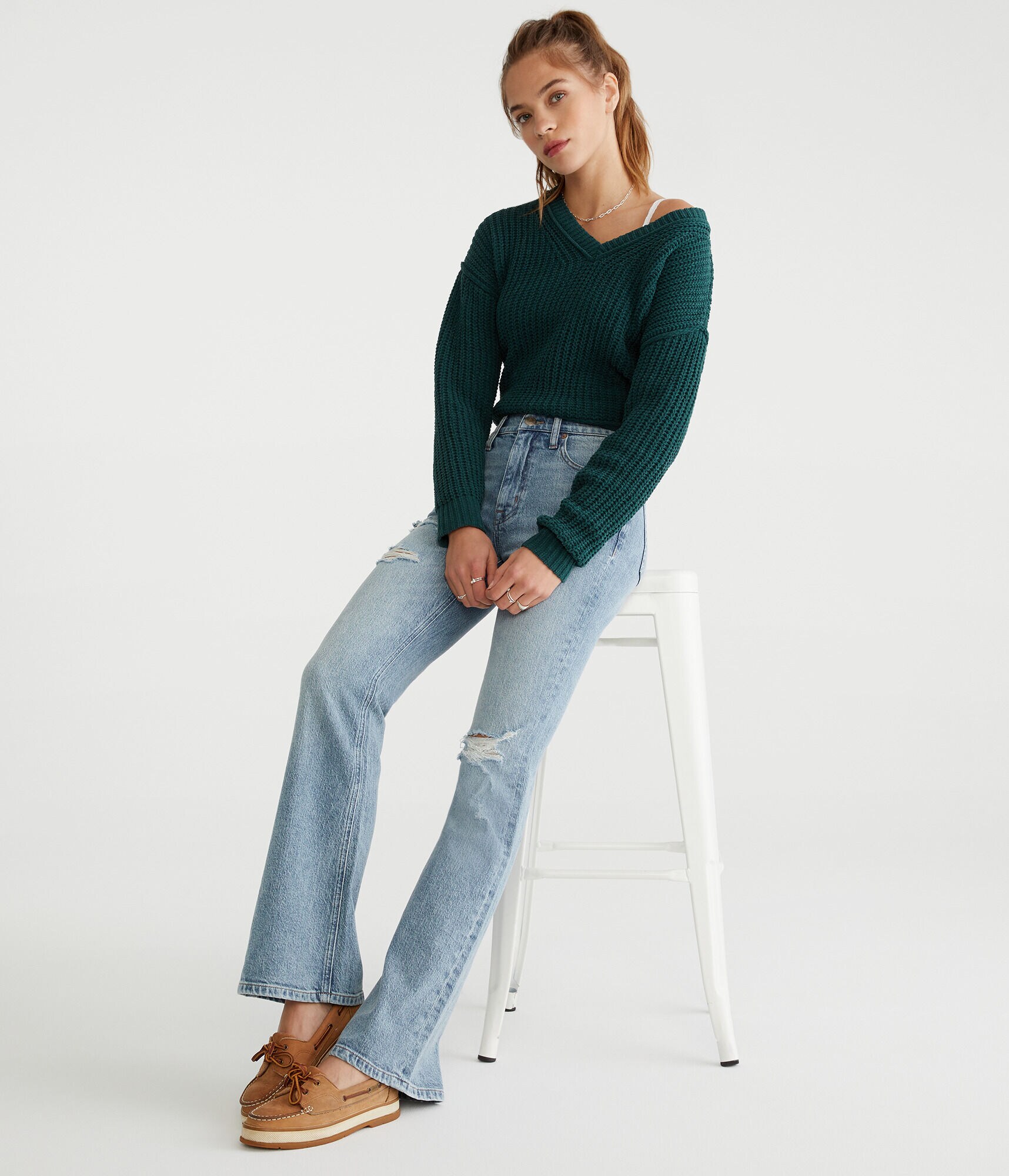 Chenille V-Neck Sweater