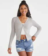Ribbed V-Neck Cardigan