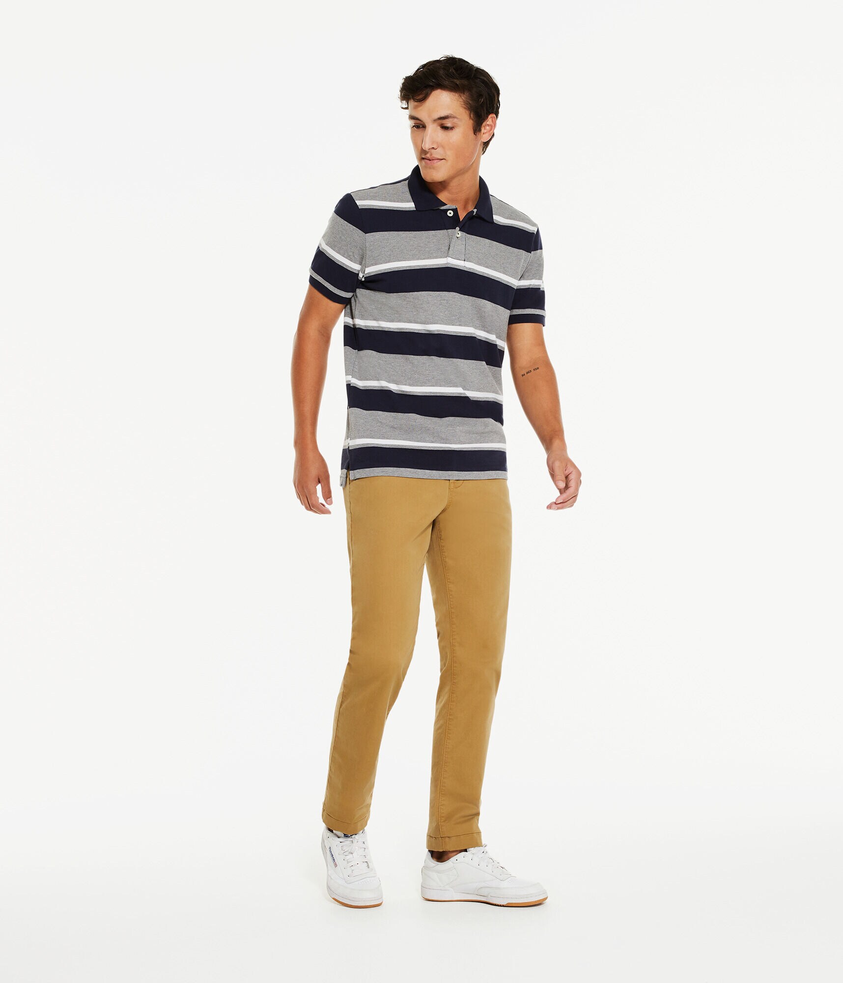 Mixed Stripe Piqu&eacute; Polo
