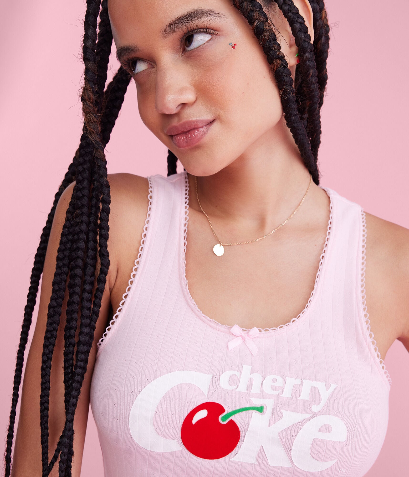 Cherry Coke Cropped Scoop-Neck Tank