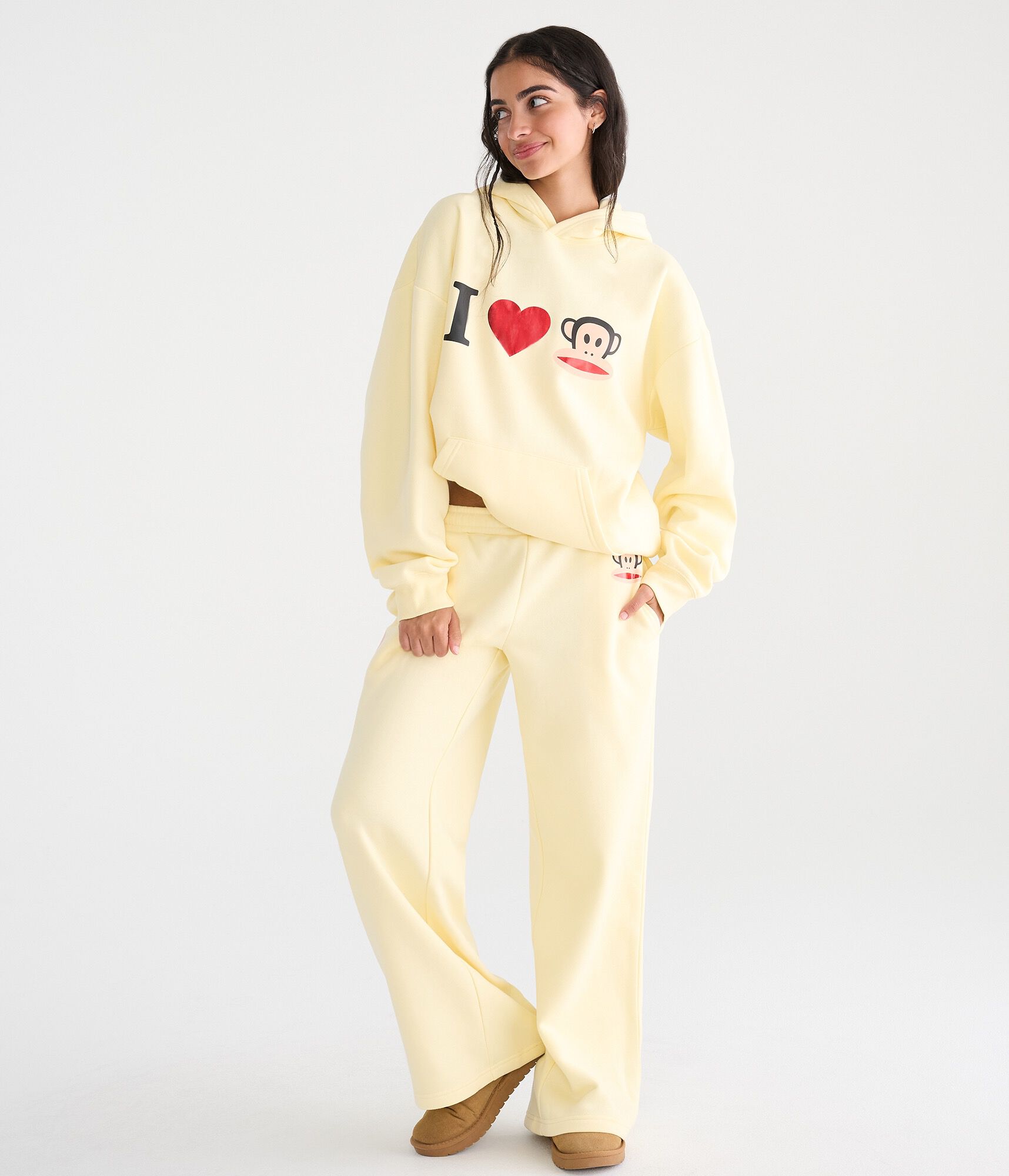 Paul Frank I Heart Julius High-Rise Wide Leg Sweatpants