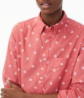 Long Sleeve Geometric Button-Down Shirt