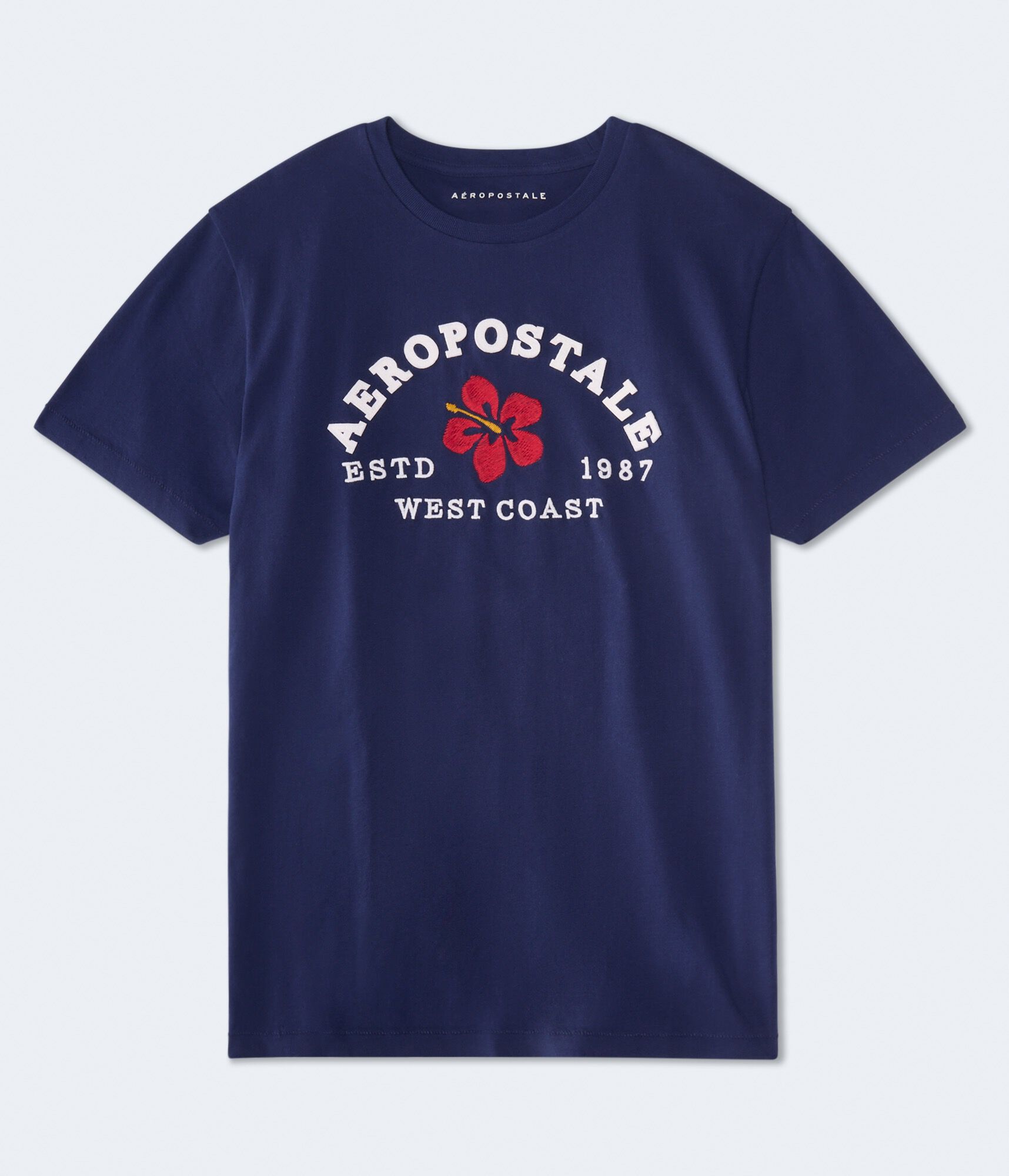 Aeropostale Hibiscus Appliqu&eacute; Graphic Tee