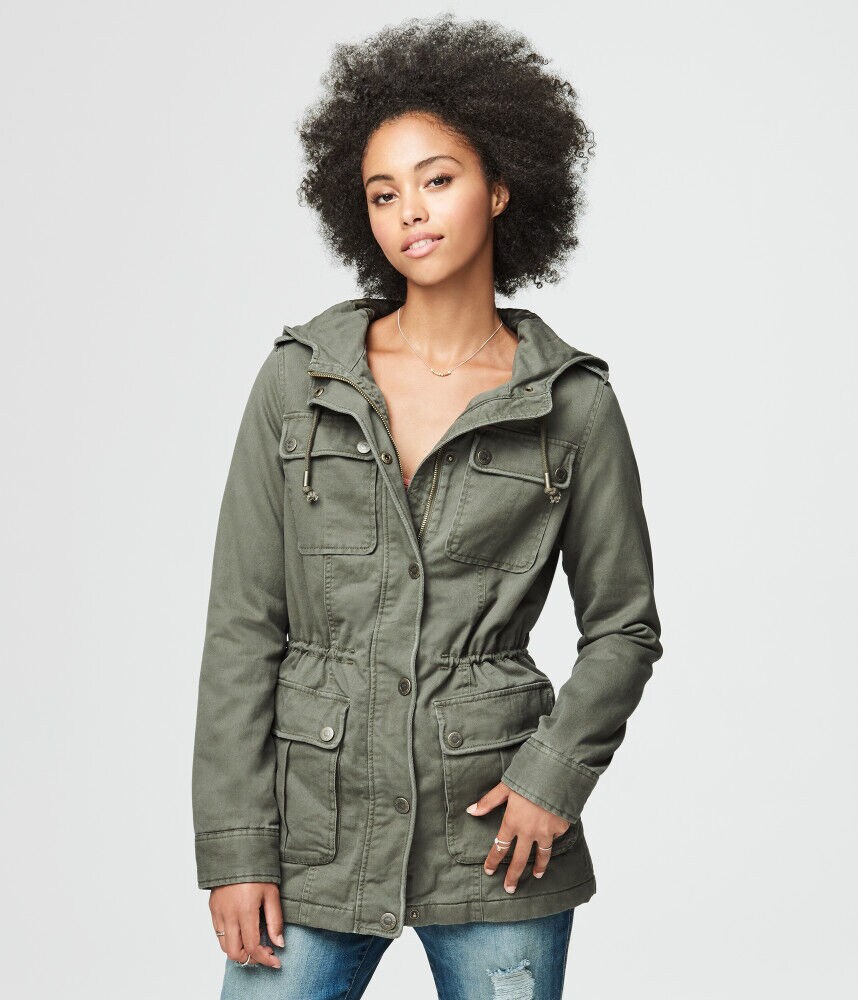 Hooded Cinched-Waist Parka