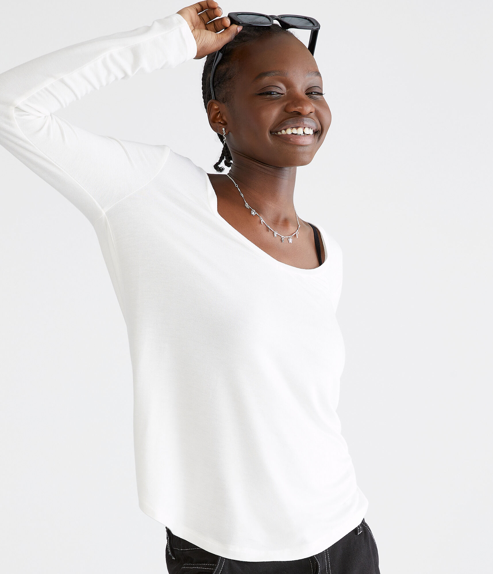 Long Sleeve Seriously Soft V-Neck Tee