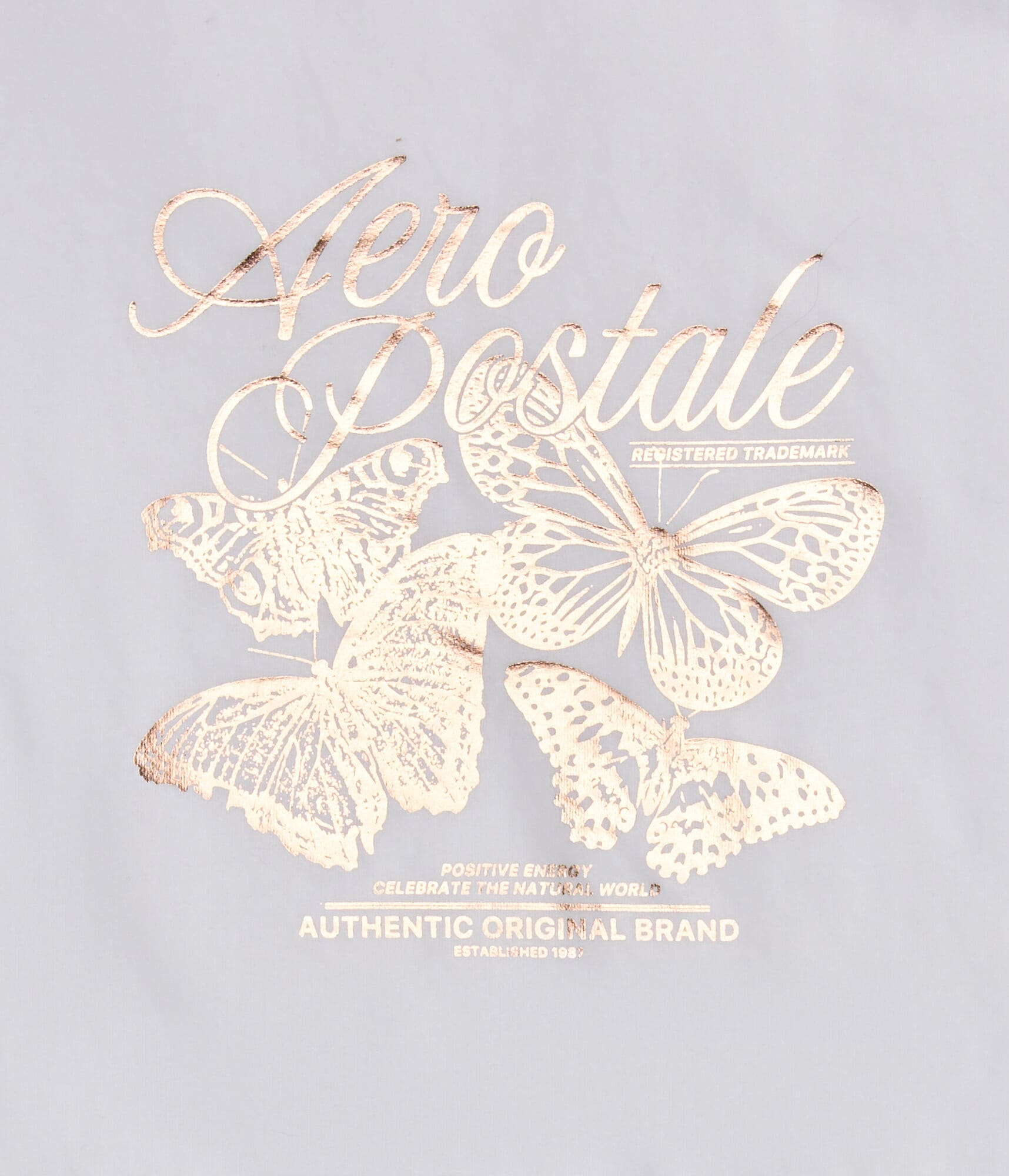 Aeropostale Butterflies Foil Graphic Tee
