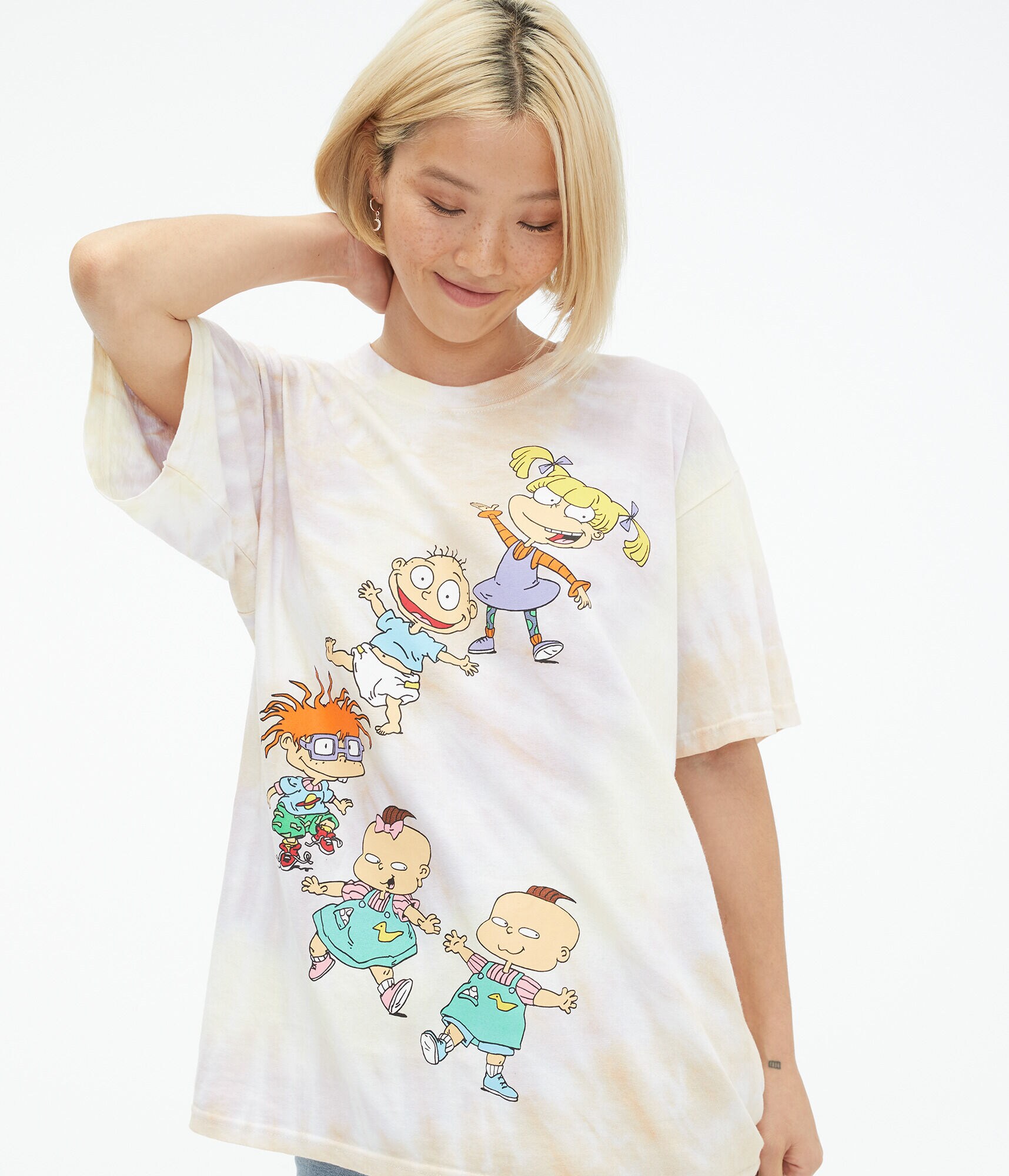 Rugrats Tie-Dye Boyfriend Graphic Tee