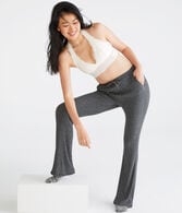 Flare High-Rise Fuzzy Rib Sleep Pants