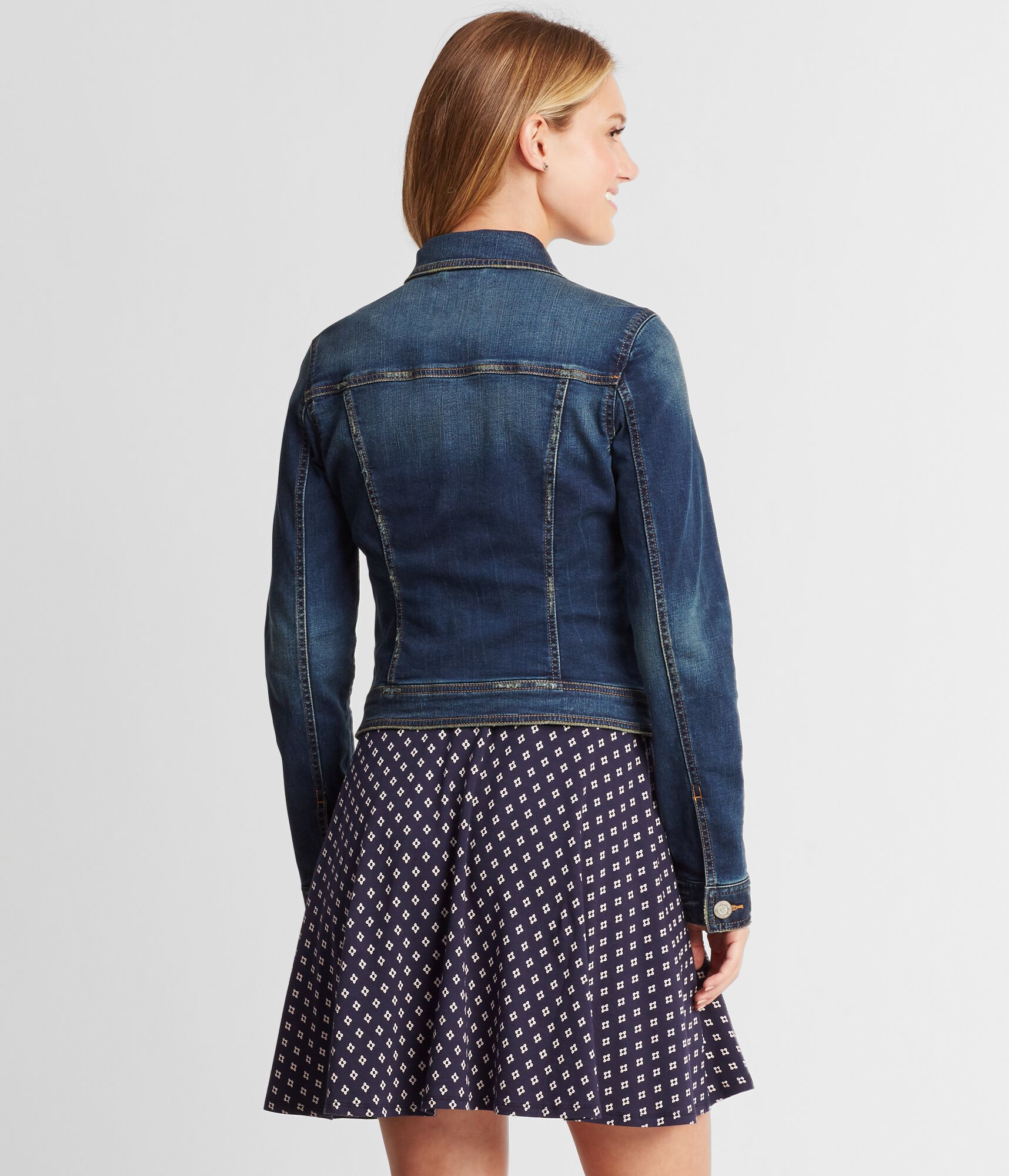 Seriously Stretchy Medium Wash Denim Jacket