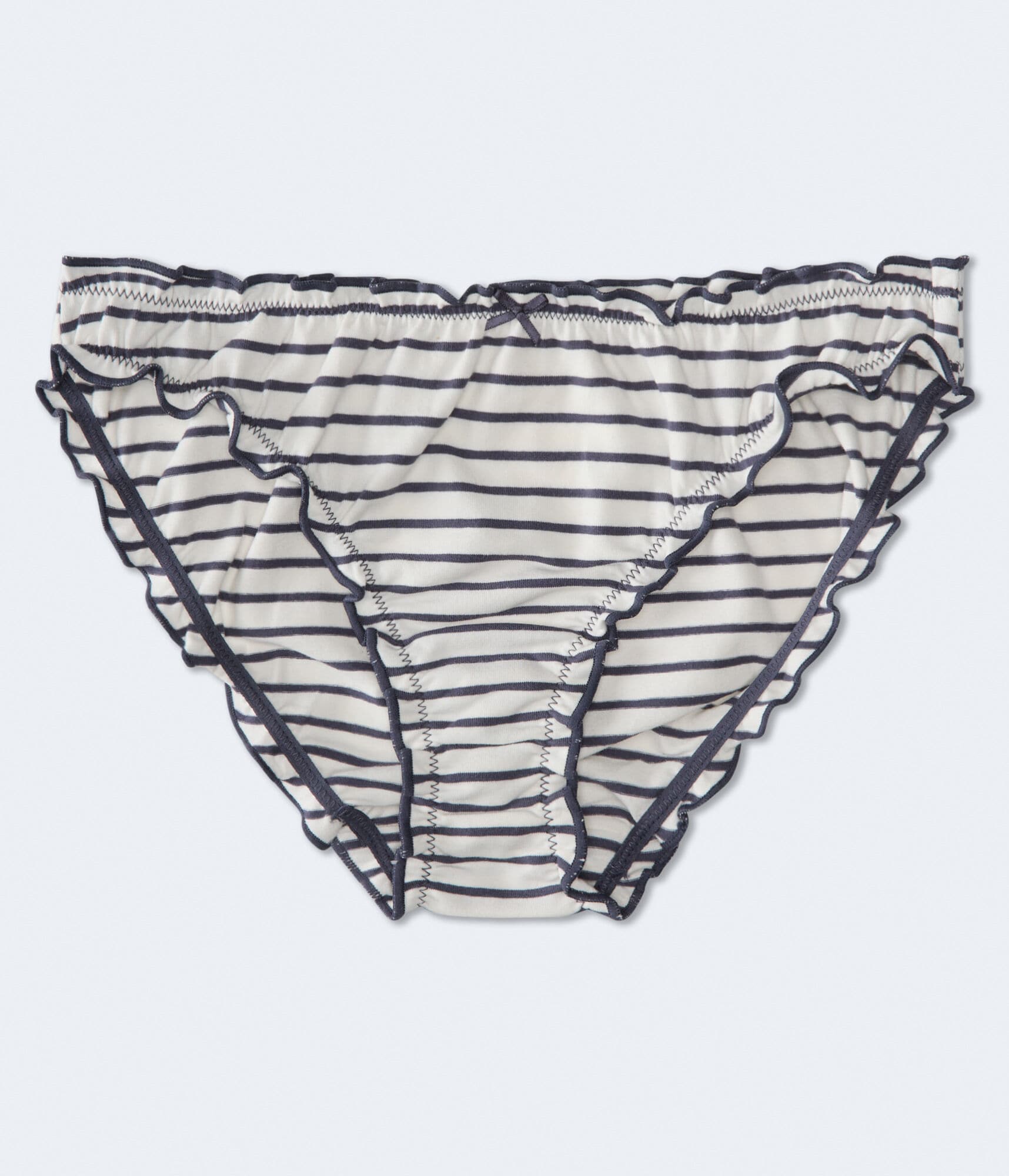 Striped Ruffle Bikini