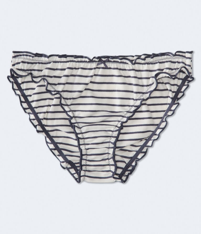 Striped Ruffle Bikini