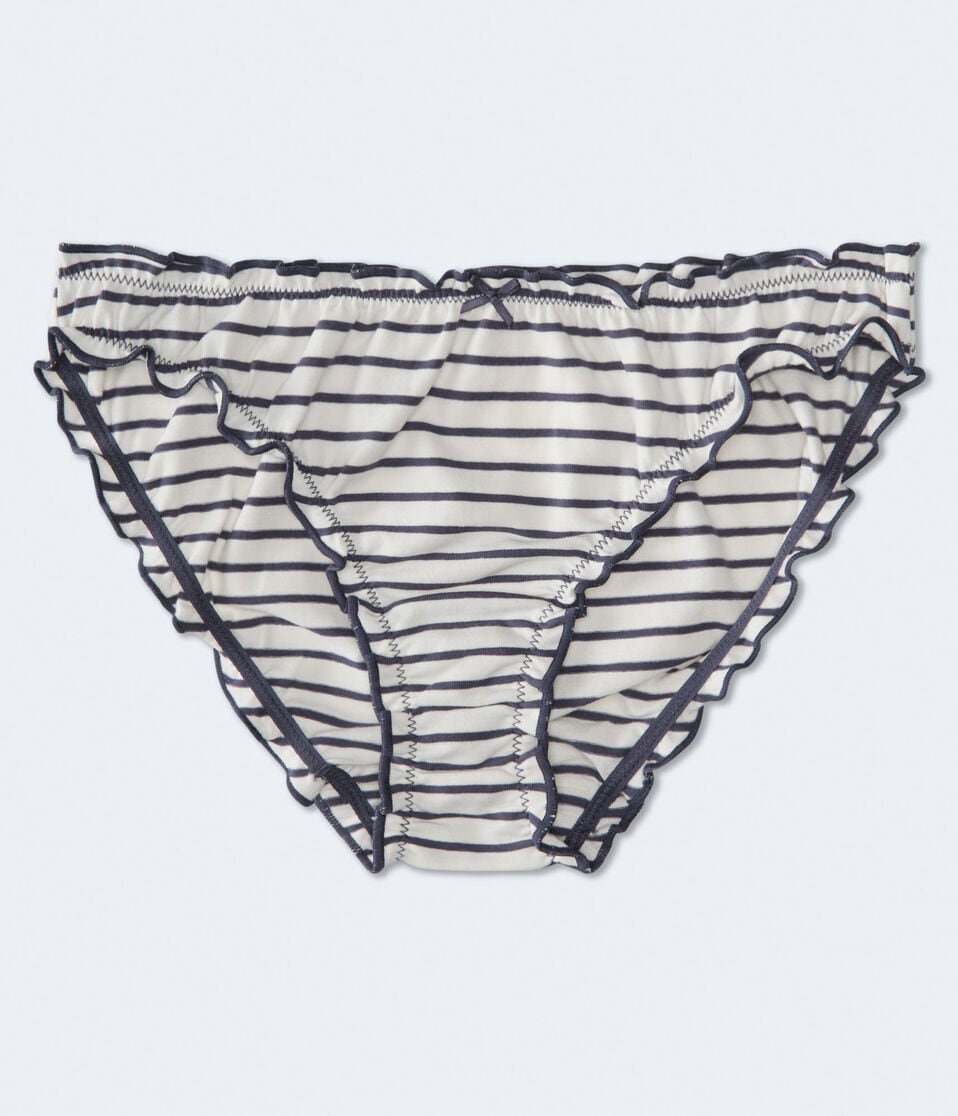 Striped Ruffle Bikini