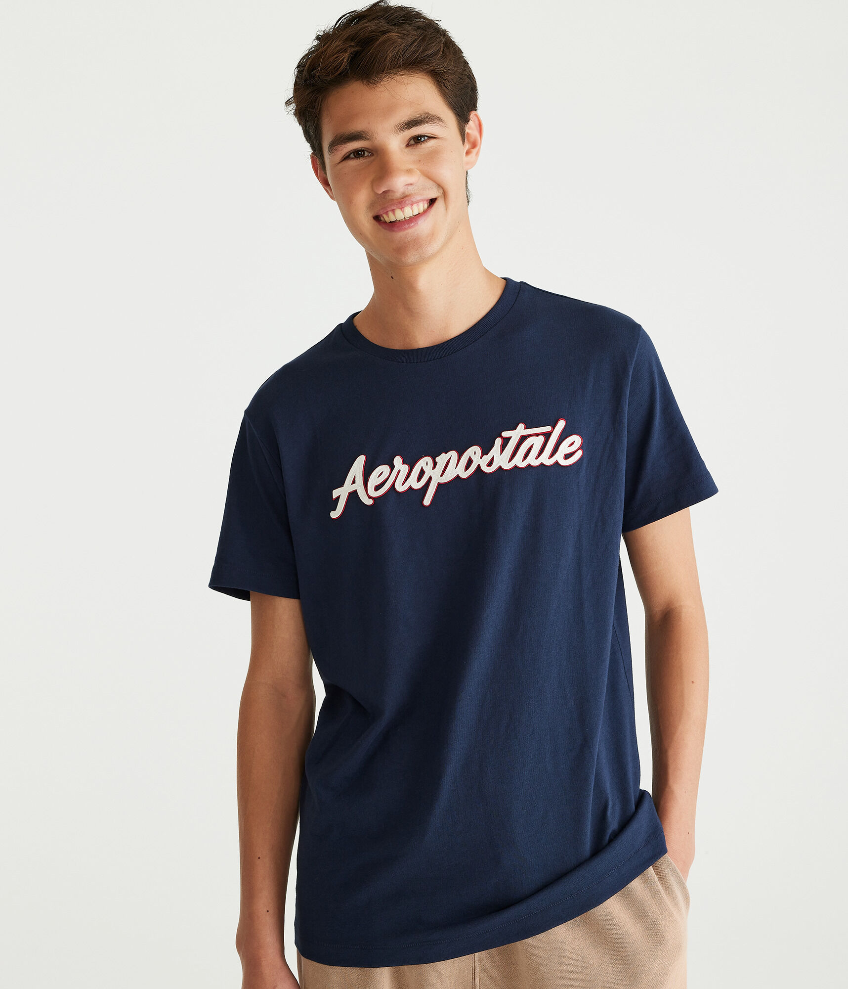 Aeropostale Script Logo Appliqu&eacute; Graphic Tee