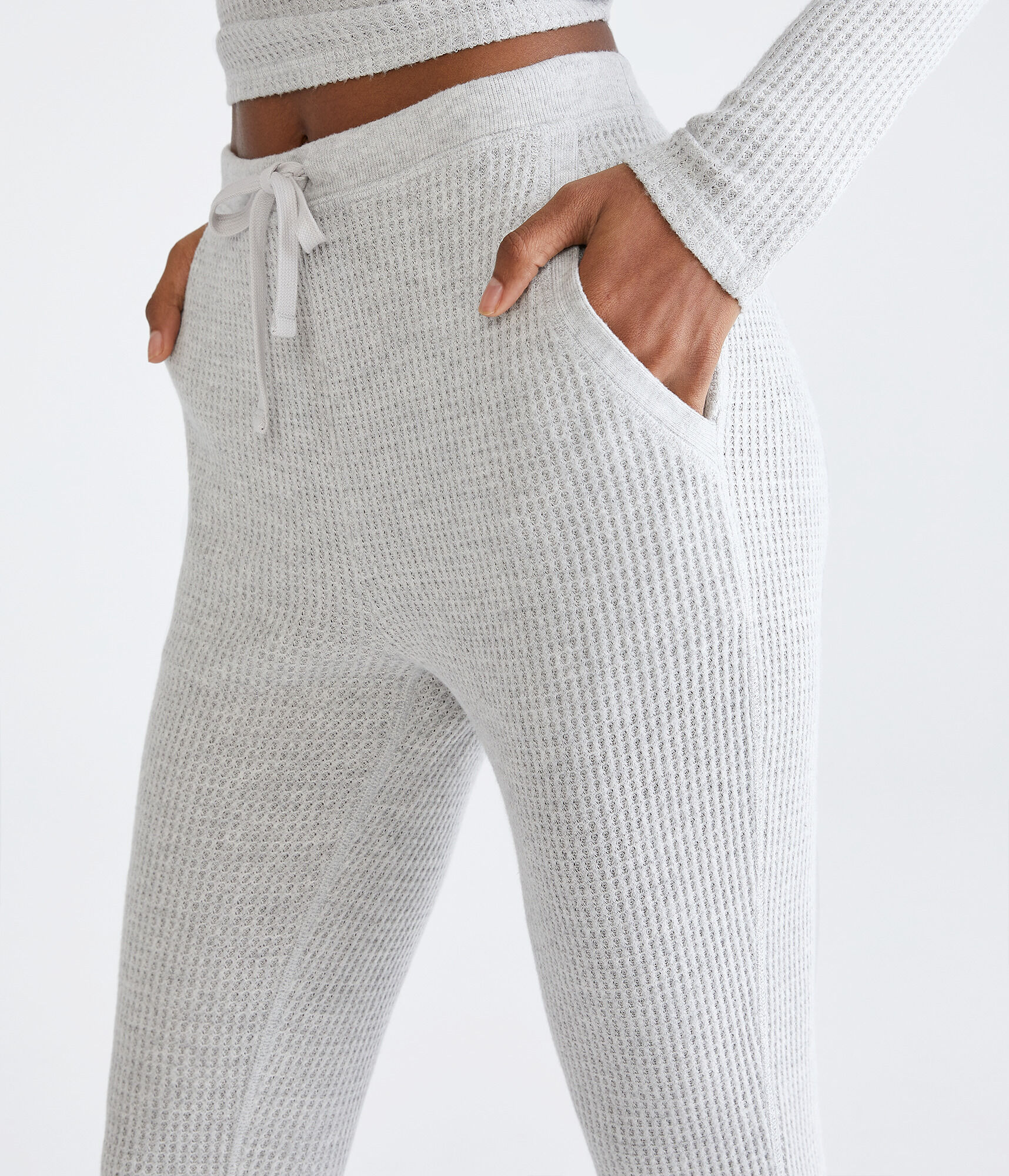 Flare High-Rise Waffle Sleep Pants