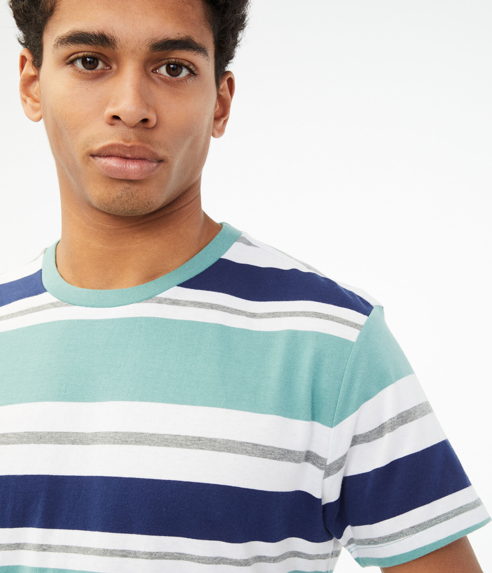 Thick &amp; Thin Stripe Crew Tee