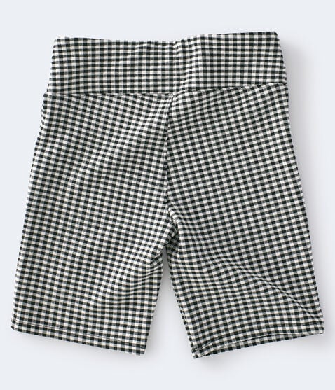Gingham High-Rise Bike Shorts Gingham High-Rise Bike Shorts