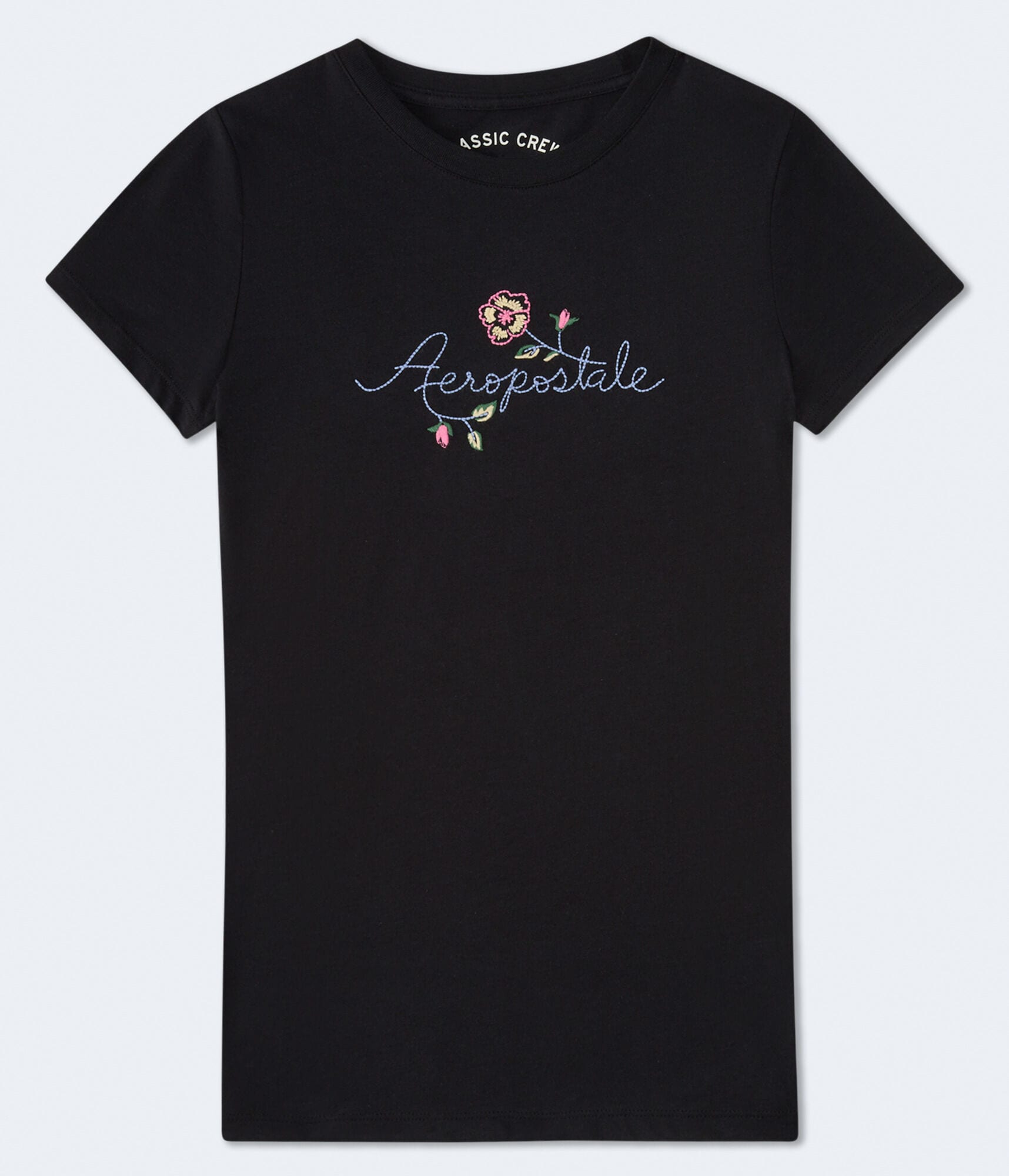 Aeropostale Floral Logo Graphic Tee