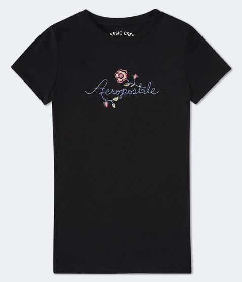 Aeropostale Floral Logo Graphic Tee Aeropostale Floral Logo Graphic Tee