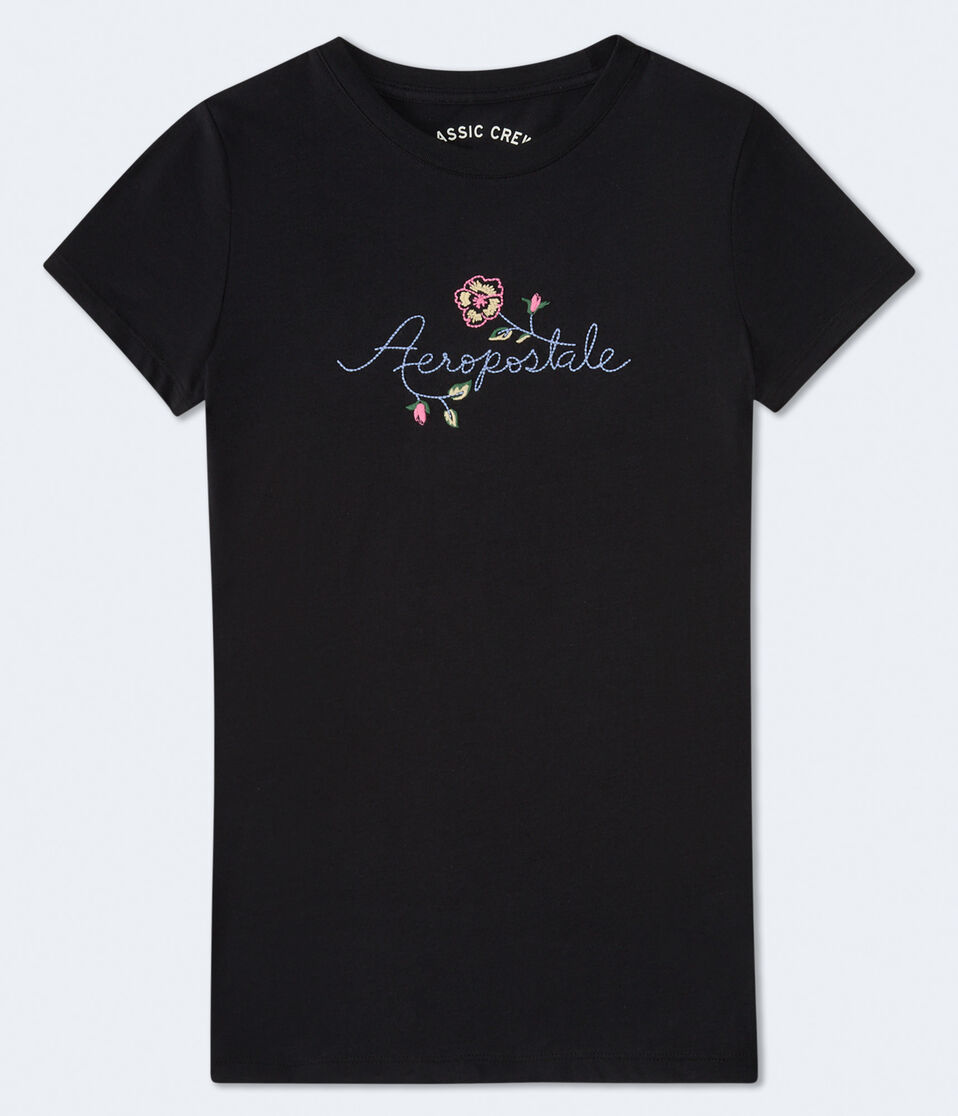 Aeropostale Floral Logo Graphic Tee