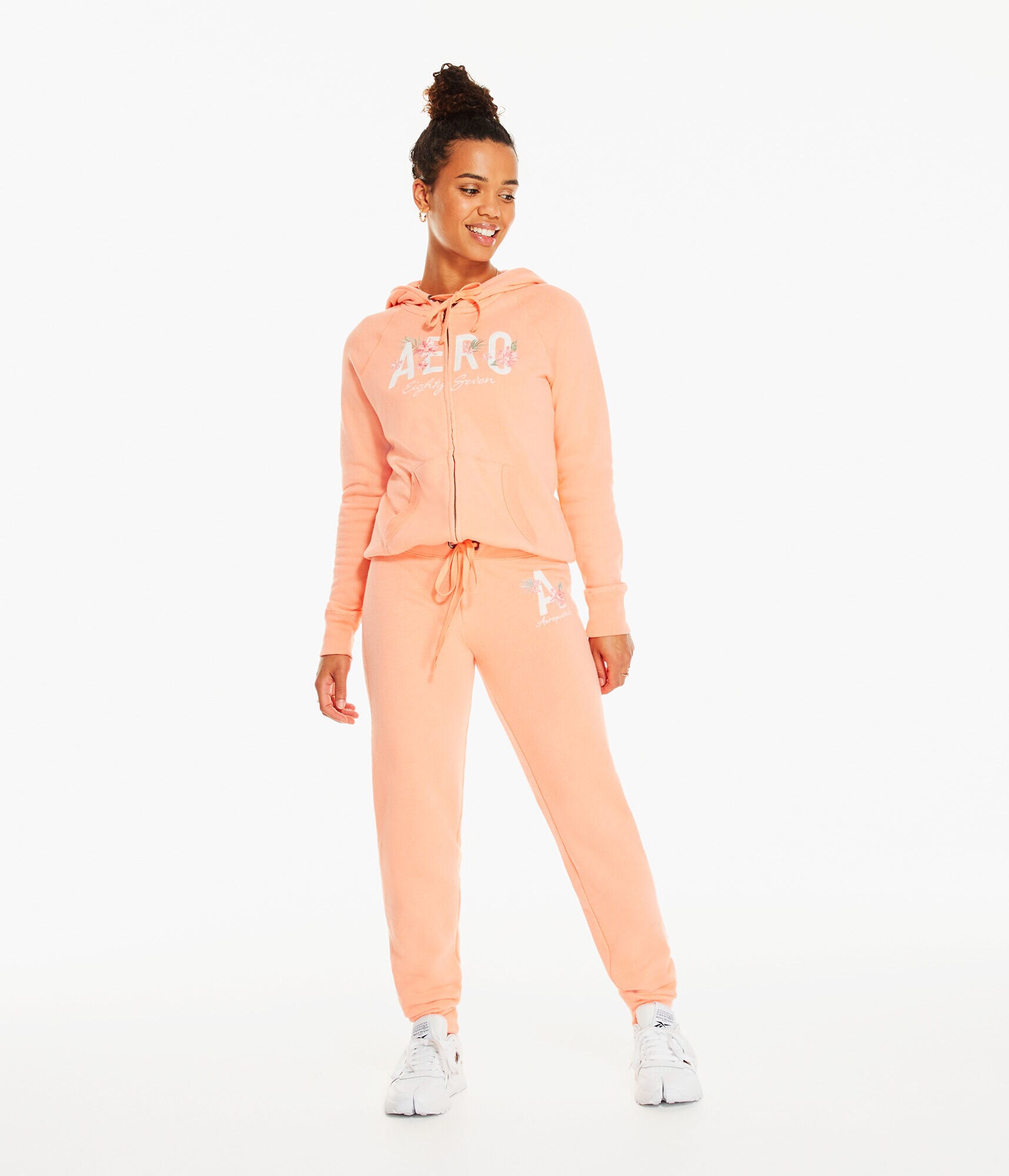 Aero Eighty-Seven Tropical Flower Full-Zip Hoodie