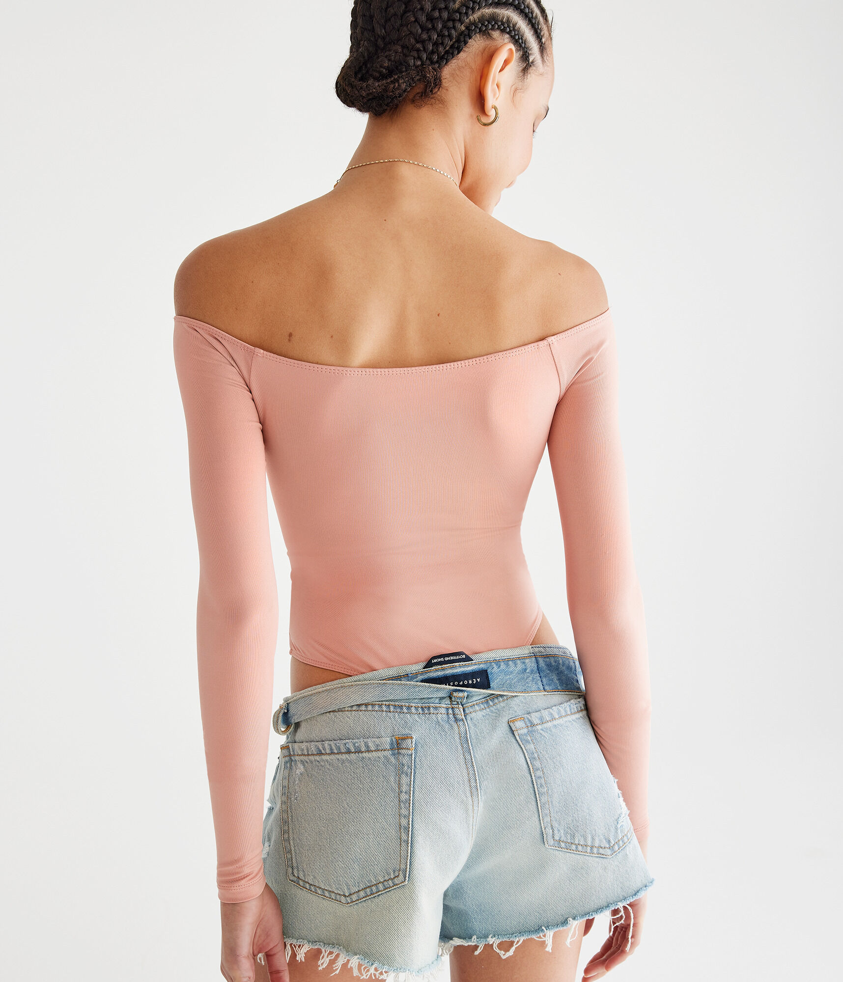 Long Sleeve Seriously Soft Sculpt Off-The-Shoulder Bodysuit
