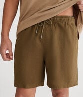 Solid Linen Shorts 7"