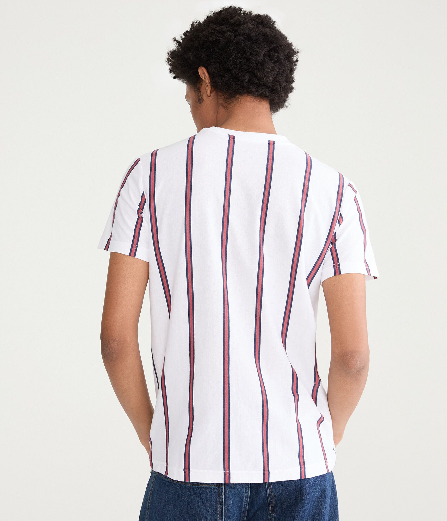 Vertical Stripe Logo Graphic Tee