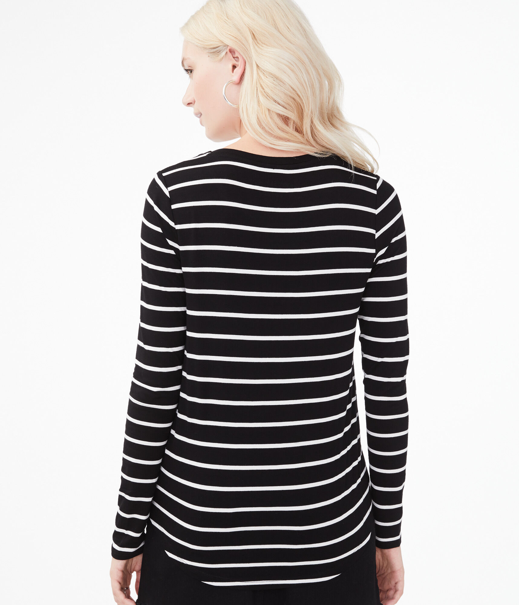 Long Sleeve Seriously Soft Striped Crew Tee
