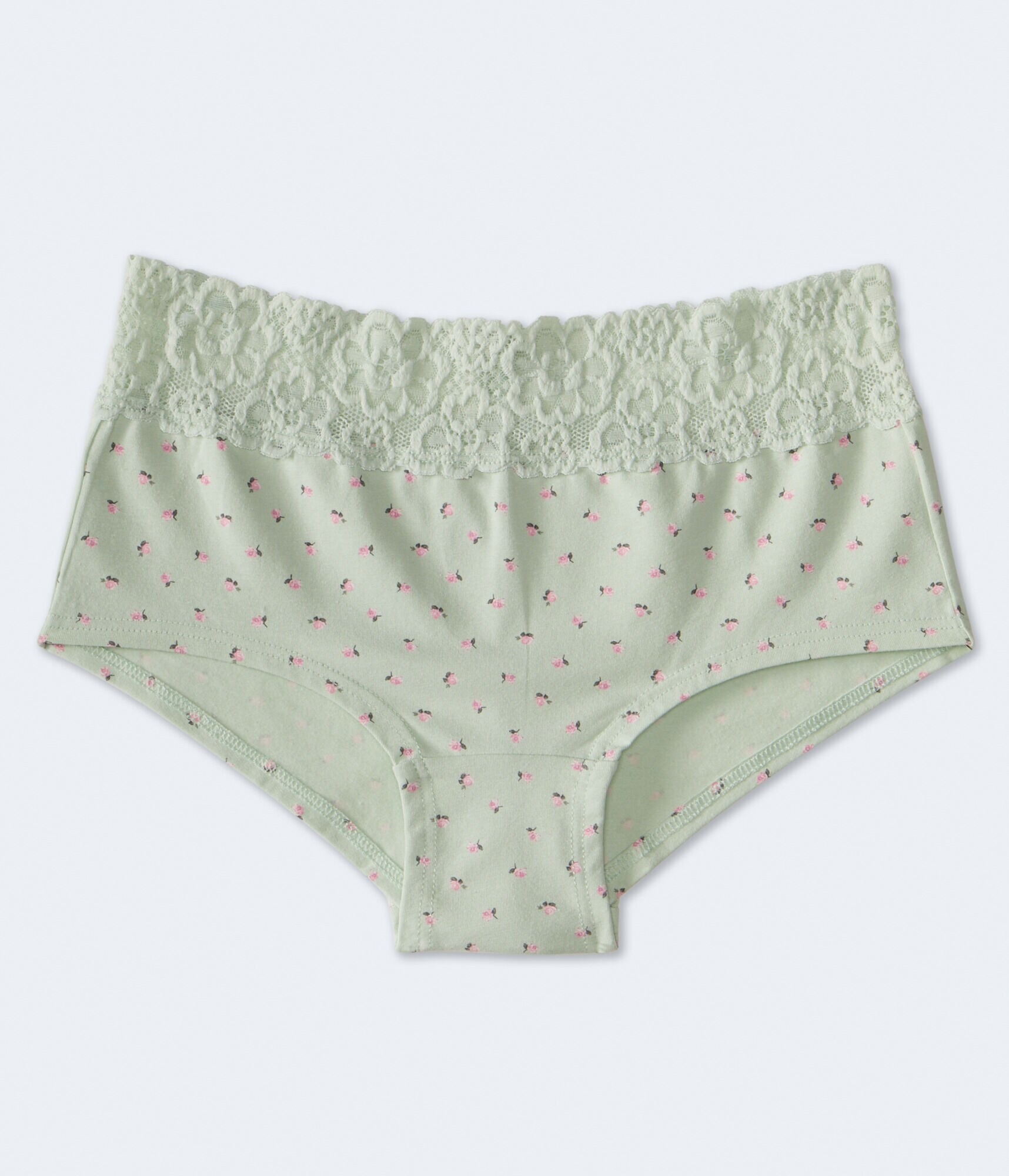 Floral Lace-Trim Boyshort