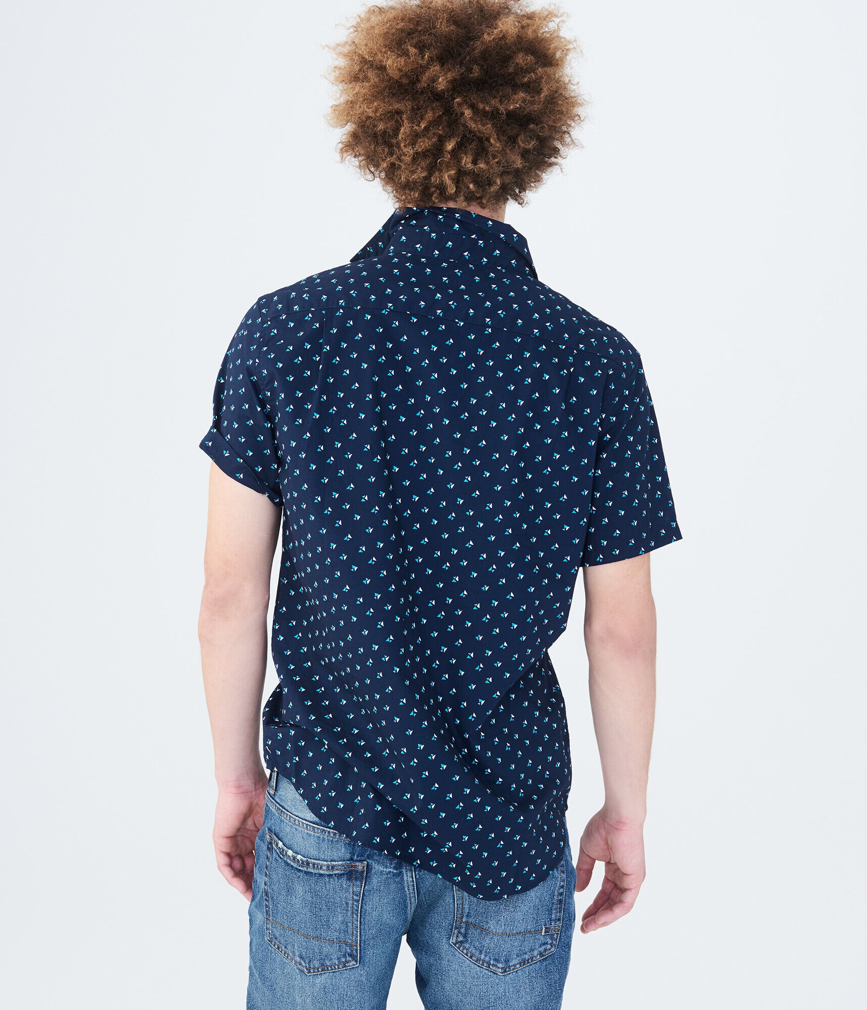 Abstract Triangles Woven Shirt
