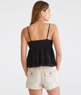 Floral Ruffled Babydoll Tank