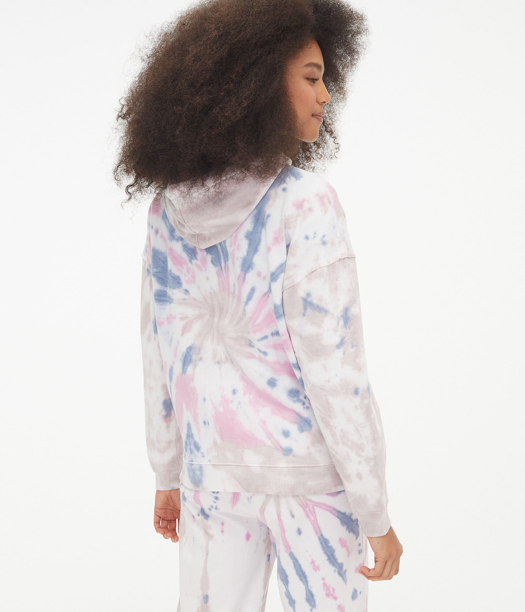 Tie-Dye Oversized Full-Zip Hoodie