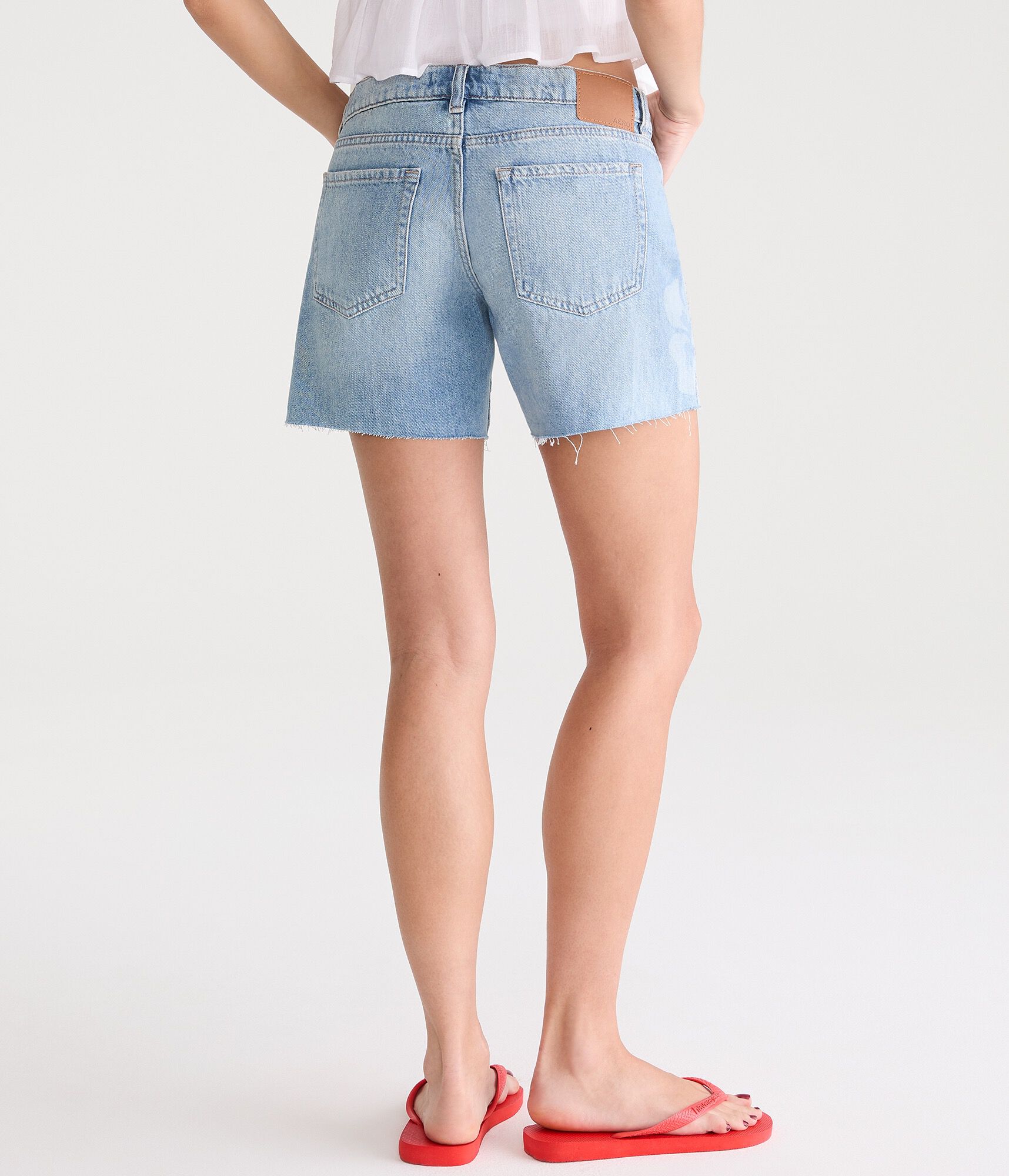 Super Low-Rise Baggy Denim Shorts 6"
