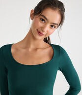 Long Sleeve Buttery Soft Scoop-Neck Tee