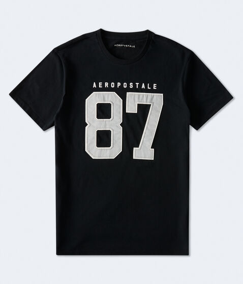 Aeropostale Large 87 Appliqué Graphic Tee Aeropostale Large 87 Appliqué Graphic Tee