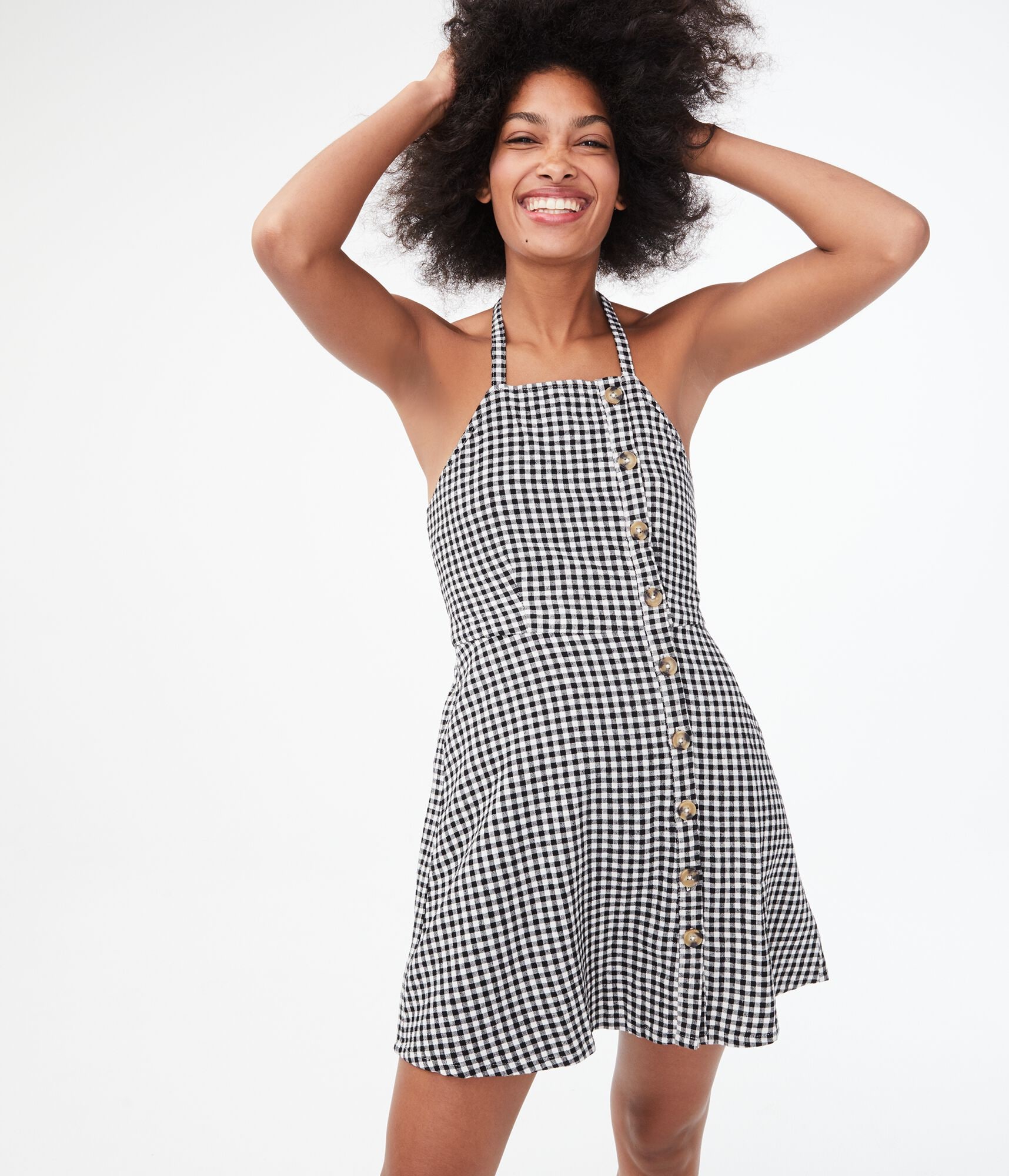 Gingham Halter Fit & Flare Dress Gingham Halter Fit & Flare Dress