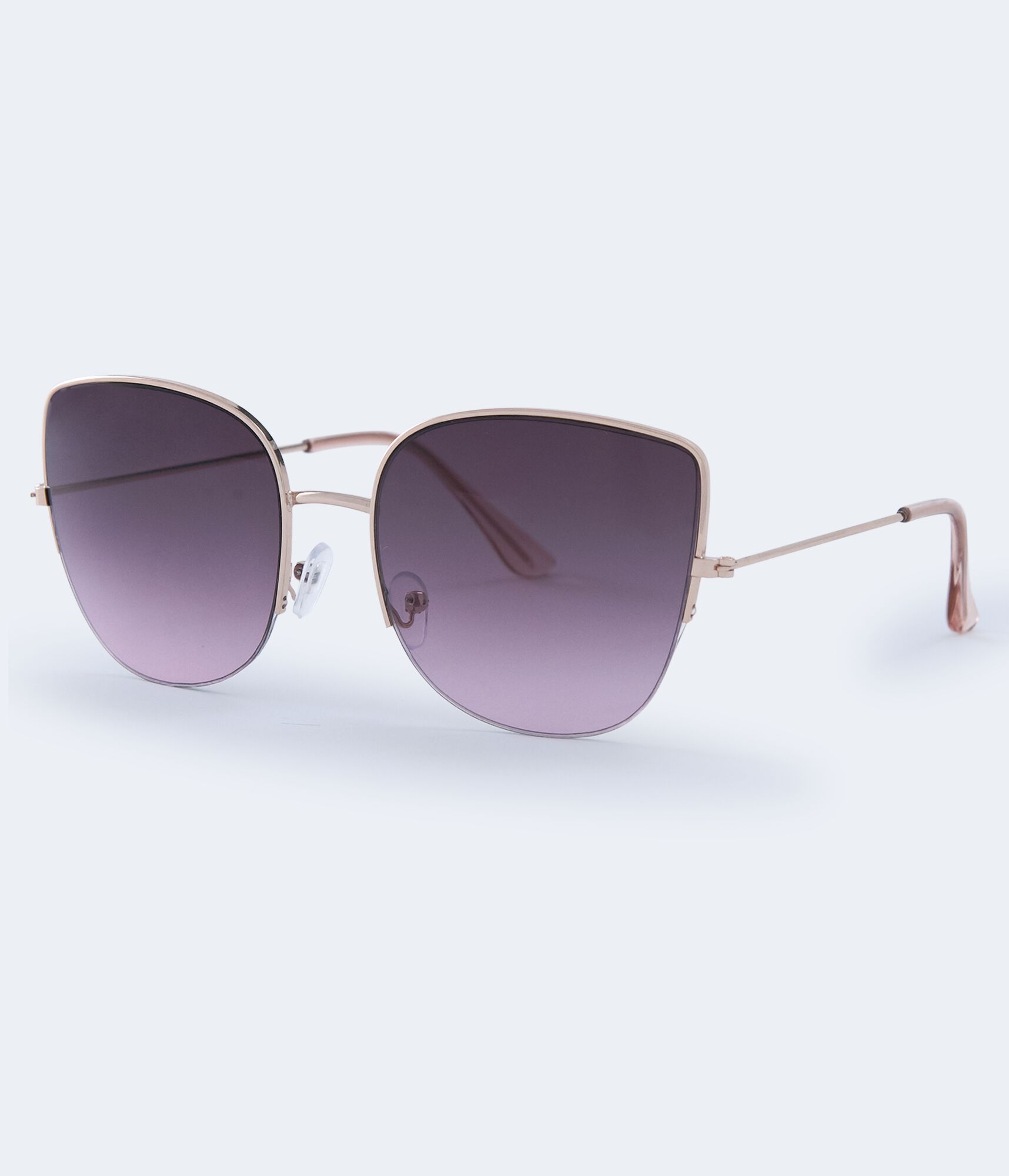 Semi-Rimless Butterfly Sunglasses