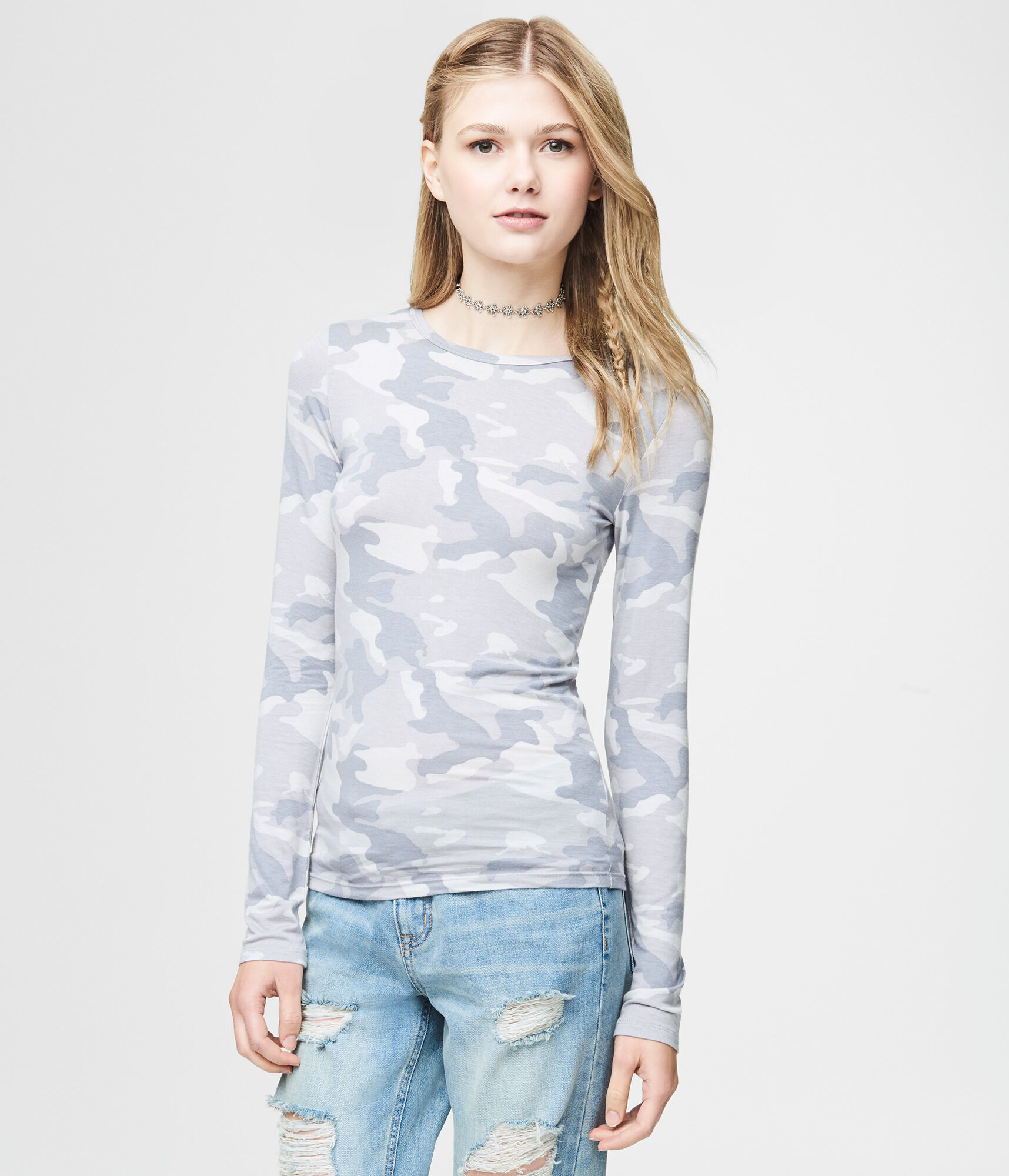 Long Sleeve Seriously Soft Camo Crew Tee