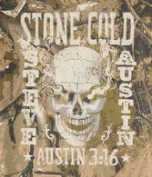 WWE Stone Cold Skull Camo Relaxed Graphic Tee
